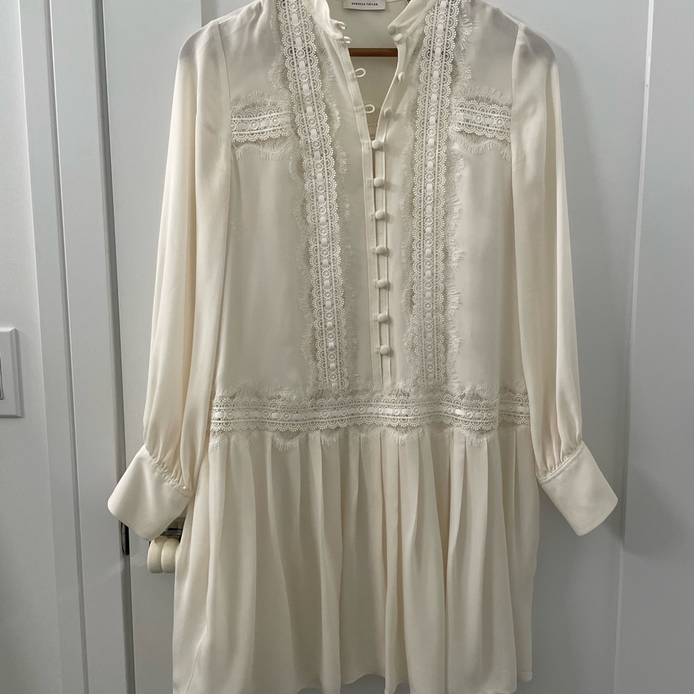 Rebecca Taylor Silk Lace Mini Dress